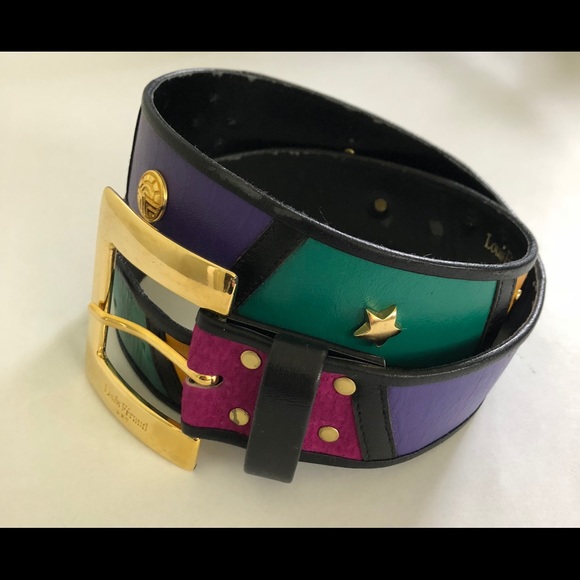 Louis Feraud Vintage leather and suede belt size42 - Picture 2 of 5